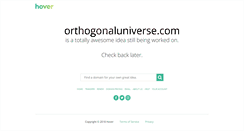 Desktop Screenshot of orthogonaluniverse.com